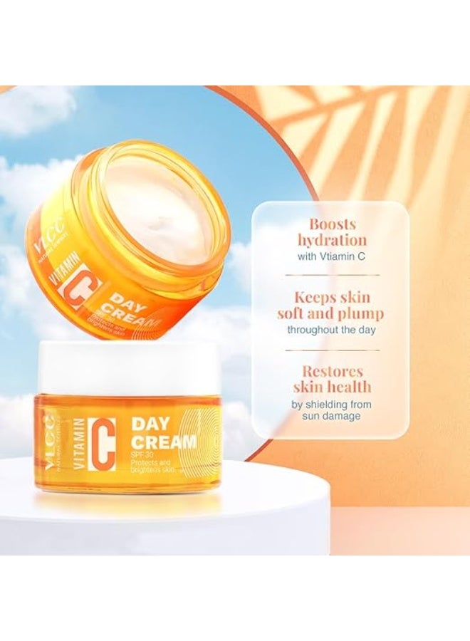 VLCC Vitamin C Day Cream SPF 30-50g - Protects, Boost Collagen, and Brightens Skin | With 15% Vitamin C, Vitamin E, Green Tea, and Mulberry Extracts. - Image 3
